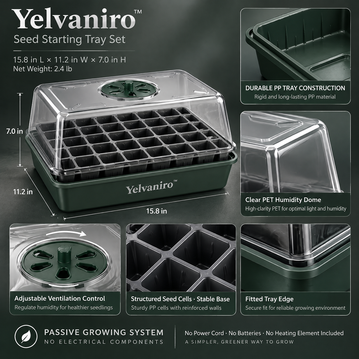 Yelvaniro™ Seed Starting Tray Set