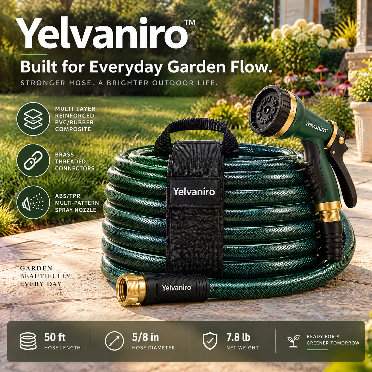 Yelvaniro™ Reinforced Garden Hose Set