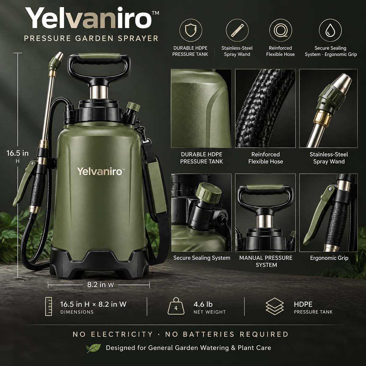 Yelvaniro™ Pressure Garden Sprayer