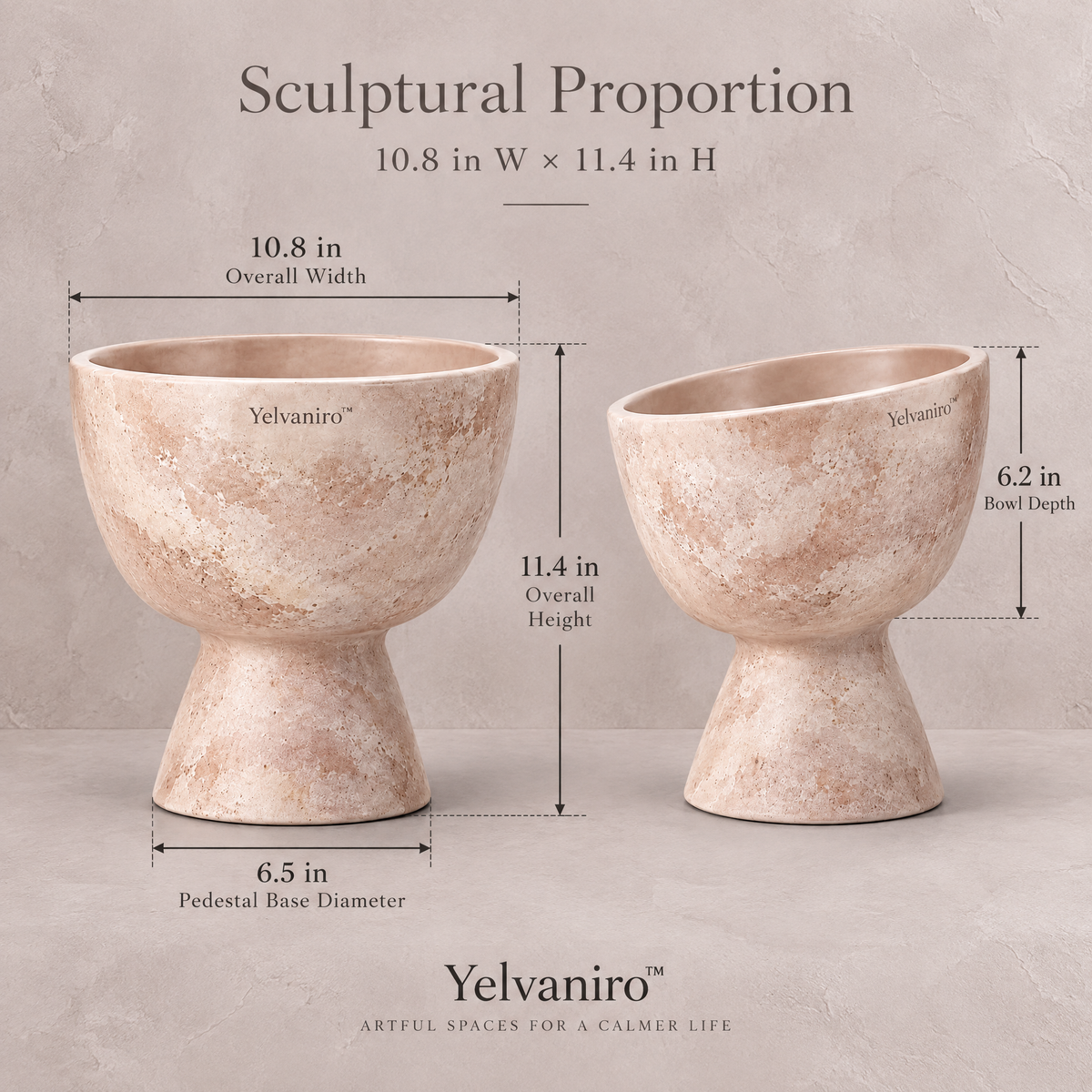 Yelvaniro™ Pedestal Art Planter