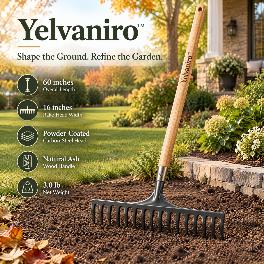 Yelvaniro™ Multi-Purpose Garden Rake