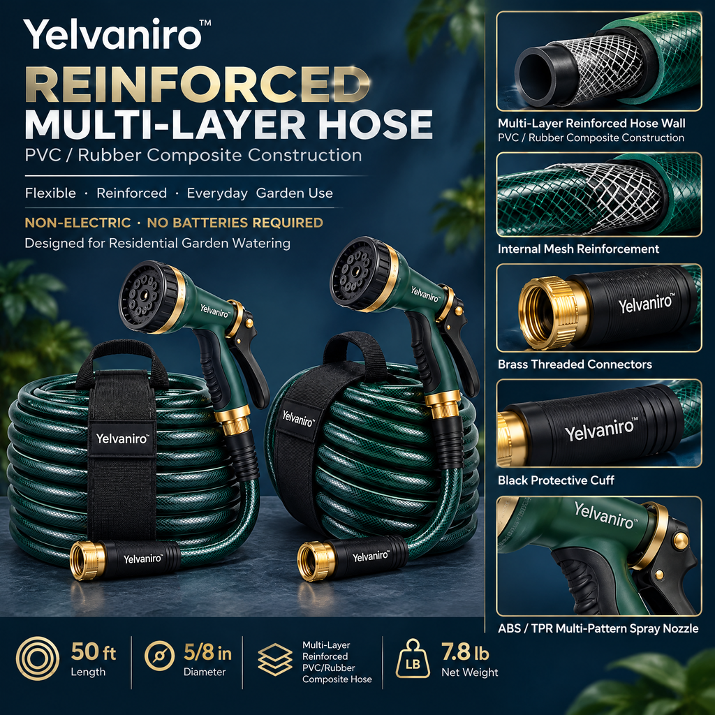 Yelvaniro™ Reinforced Garden Hose Set
