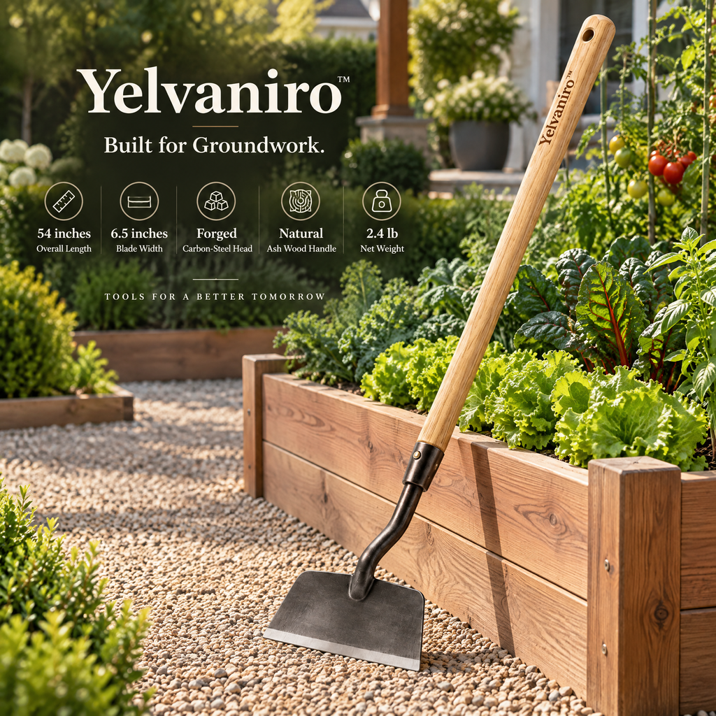 Yelvaniro™ Heavy-Duty Garden Hoe